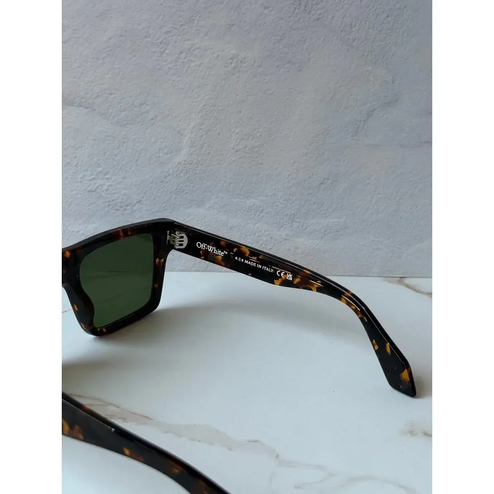 NEW Off White Lawton OERI09 Brown Green Unisex Sunglasses
